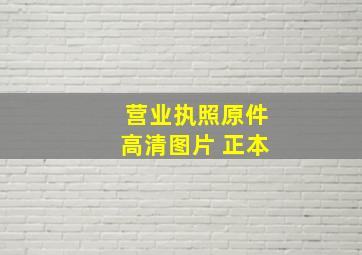 营业执照原件高清图片 正本